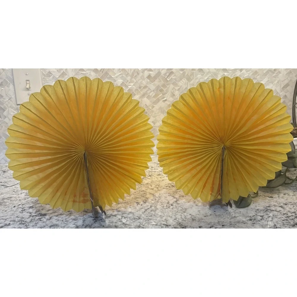 2 Vintage‎ RUSS Turkey Centerpiece Honeycomb Fold Cutout Tabletop Thanksgiving